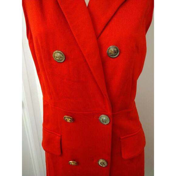 NEW Lac Bleu Red Tuxedo Body Con Dress( Large) Y2K - Picture 2 of 6